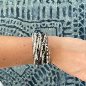 Stella & Dot Celine Wrap Bracelet - Silver